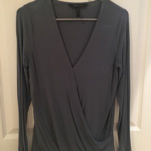 BCBG faux wrap top